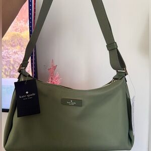 Kate Spade Nylon Green Shoulder Bag